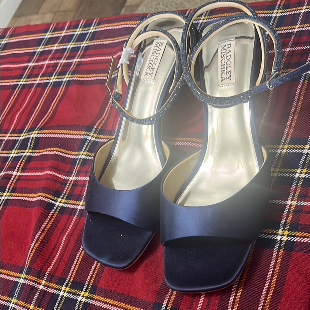Badgley Mischka Blue Heels with Elegant Design